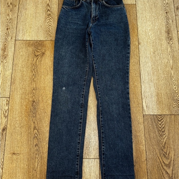 The Ragged Priest Dark Blue Straight Leg Jeans with Star Patches - Picture 3 of 6